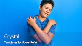  Presentation with self love - Cool new presentation theme with teenager-hispanic-boy-wearing-casual backdrop and a teal colored foreground