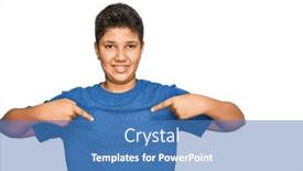  Presentation with fingers - Slide deck with teenager-hispanic-boy-wearing-casual background and a teal colored foreground
