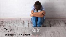  Presentation with grief - Cool new theme with teenager problems at school grief backdrop and a light gray colored foreground