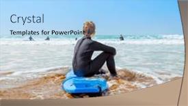  Presentation with ocean - Presentation enhanced with teenager-sitting-on-surf-looking background and a light blue colored foreground