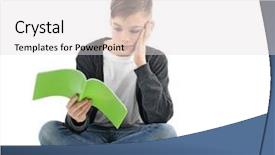  Presentation with exercise is medicine - Cool new presentation theme with teenager with exercise book studying backdrop and a  colored foreground