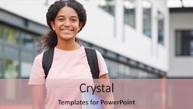  Presentation with caribbean - Theme featuring teenagers caribbean - portrait of female student standing background and a  colored foreground