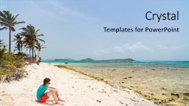  Presentation with caribbean - Amazing slide deck having teenagers caribbean - teenage boy at beach backdrop and a  colored foreground