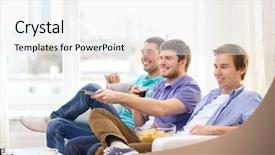  Presentation with food technology - Amazing presentation having teenagers television - friendship technology and home concept backdrop and a white colored foreground