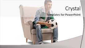  Presentation with multi sports soccer football basketball - Presentation enhanced with teenagers television - teenage soccer fan background and a white colored foreground