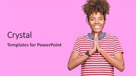  Presentation with praying hands - Amazing slide set having teenagers worship - beautiful young african american woman backdrop and a white colored foreground