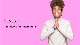  Presentation with african american religion - Presentation consisting of teenagers worship - beautiful young african american woman background and a lavender colored foreground