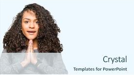  Presentation with real woman hair texture human - Audience pleasing PPT theme consisting of teenagers worship - young beautiful woman with curly backdrop and a  colored foreground