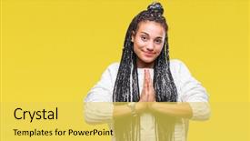  Presentation with african american religion - PPT theme having teenagers worship - young braided hair african american background and a yellow colored foreground