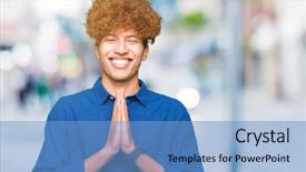  Presentation with elegant man in glasses optics - Theme having teenagers worship - young handsome elegant man background and a  colored foreground