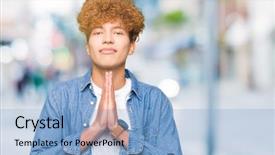  Presentation with afro hair salon - Cool new slides with teenagers worship - young handsome man with afro backdrop and a  colored foreground