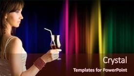  Presentation with swimming beautiful girl swims underwater - Audience pleasing theme consisting of teens drinking alcohol - beautiful girl with cocktail backdrop and a  colored foreground