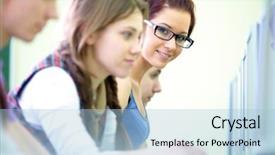  Presentation with internet cafe - Presentation with teens in internet-cafe background and a light blue colored foreground