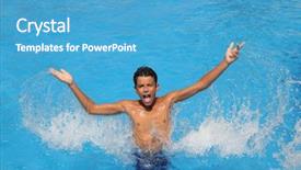  Presentation with blue water lily - Presentation theme with angels in buddha magic garden background and a dark gray colored foreground