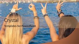  Presentation with spring break - Presentation consisting of teens love summer vacation background and a coral colored foreground