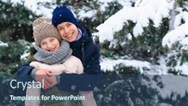  Presentation with girl teens - PPT layouts featuring teens-portrait-in-a-winter background and a ocean colored foreground