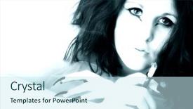  Presentation with cigarette te dent - Beautiful PPT theme featuring teen smoking - beautiful young woman with cigarette backdrop and a  colored foreground