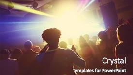  Presentation with rock band - Beautiful theme featuring rock band teens - music concert backdrop and a tawny brown colored foreground