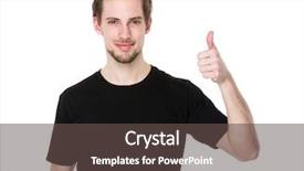  Presentation with old wite man and his music - Audience pleasing PPT layouts consisting of tees - caucasian man with thumb up backdrop and a dark gray colored foreground