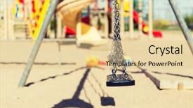  Presentation with childhood - Cool new PPT layouts with teeter - childhood equipment and object concept backdrop and a  colored foreground