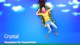  Presentation with law blue sky scales of justice - Presentation theme enhanced with teeter - pretty girl is swinging background and a teal colored foreground