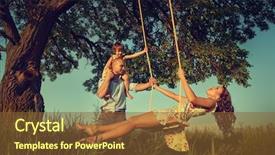  Presentation with beautiful of bamboo forest - Audience pleasing presentation consisting of teeter totter - beautiful mom on the swing backdrop and a tawny brown colored foreground