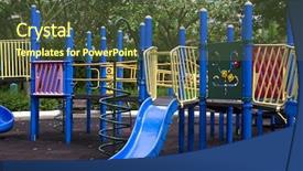  Presentation with hong kong - Amazing presentation design having teeter totter - colorful playground and no body backdrop and a tawny brown colored foreground