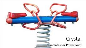  Presentation with clipping - Beautiful presentation design featuring teeter totter - spring see saw isolated backdrop and a white colored foreground