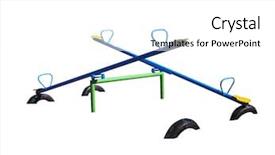  Presentation with clipping - Presentation with teeter totter - two see saws isolated background and a white colored foreground