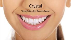  Presentation with woman covering man mouth hand - Audience pleasing slide set consisting of healthy teeth - afrian woman's mouth with perfect backdrop and a coral colored foreground