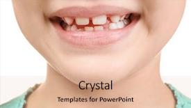  Presentation with oral hygiene - Audience pleasing slide deck consisting of teeth child - cute smiling girl on white backdrop and a lemonade colored foreground