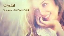  Presentation with glow - Presentation having beauty fresh romantic girl outdoors nature spring sunset beautiful model young woman with long hair on a field smiling teenage girl lying on the field in sun light glow sun sunshine backlit background and a soft green colored foreground