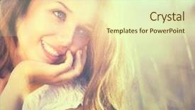  Presentation with spring nature grass - PPT theme having glowing face - spring beauty girl background and a soft green colored foreground