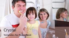  Presentation with mom daughter - Audience pleasing presentation consisting of teeth in the bathroom early backdrop and a coral colored foreground