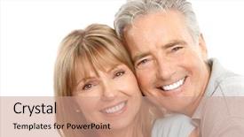  Presentation with seniors - Cool new presentation theme with teeth isolated over white background backdrop and a coral colored foreground