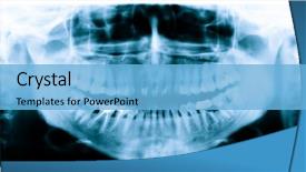  Presentation with jaw - Beautiful theme featuring teeth and jaw dental x backdrop and a  colored foreground