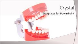  Presentation with dentures - Amazing slide set having teeth-or-dentures-isolated backdrop and a sky blue colored foreground