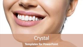  Presentation with teeth whitening - Audience pleasing PPT layouts consisting of teeth over white background health backdrop and a coral colored foreground