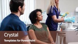  Presentation with private practice - Audience pleasing PPT theme consisting of prothetiks - dentist and his assitant working backdrop and a  colored foreground