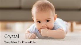  Presentation with childhood - Slides having teeths - babyhood childhood and teething concept background and a soft green colored foreground