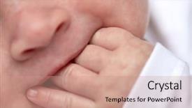  Presentation with children - Colorful slide set enhanced with teeths - children teething and people concept backdrop and a  colored foreground