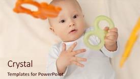  Presentation with dog baby cute child - PPT layouts with teeths - cute little baby lying background and a lemonade colored foreground