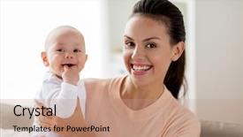  Presentation with motherhood - Amazing PPT layouts having teeths - family motherhood and people concept backdrop and a coral colored foreground