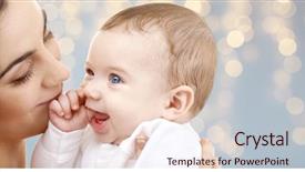  Presentation with motherhood - Slide set consisting of teeths - family and motherhood concept background and a lemonade colored foreground