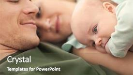  Presentation with cute baby - Theme consisting of teeths - portrait of young parents background and a tawny brown colored foreground