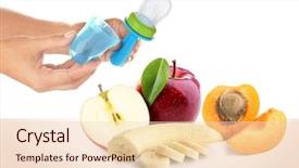  Presentation with baby - Audience pleasing PPT theme consisting of teeths - woman holding baby nibbler backdrop and a lemonade colored foreground