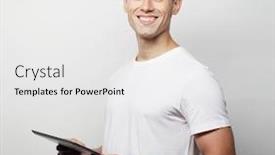  Presentation with tehnology - PPT theme with tehnology-and-lifestyle-concept-young background and a white colored foreground