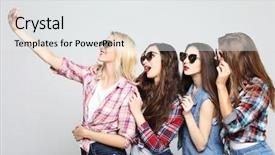  Presentation with tehnology - Presentation design featuring tehnology emotion and people concept background and a white colored foreground