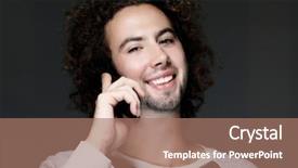  Presentation with tehnology - Presentation featuring tehnology emotion and people concept background and a coral colored foreground