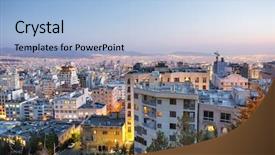  Presentation with iran - Cool new slide set with tehran at night tehran iran backdrop and a light blue colored foreground